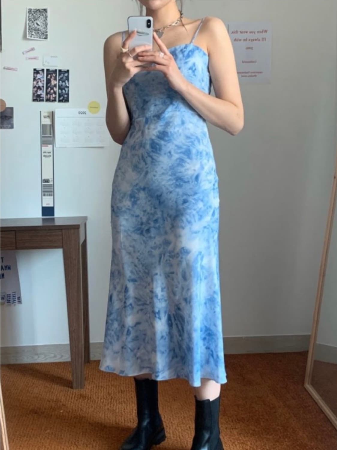 (새상품) 루루서울 홀리데이 롱 나염 드레스 블루 상품이미지2