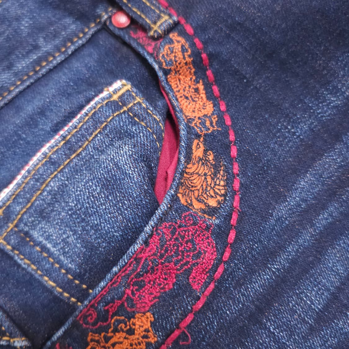 Evisu embroidered straight denim 상품이미지6