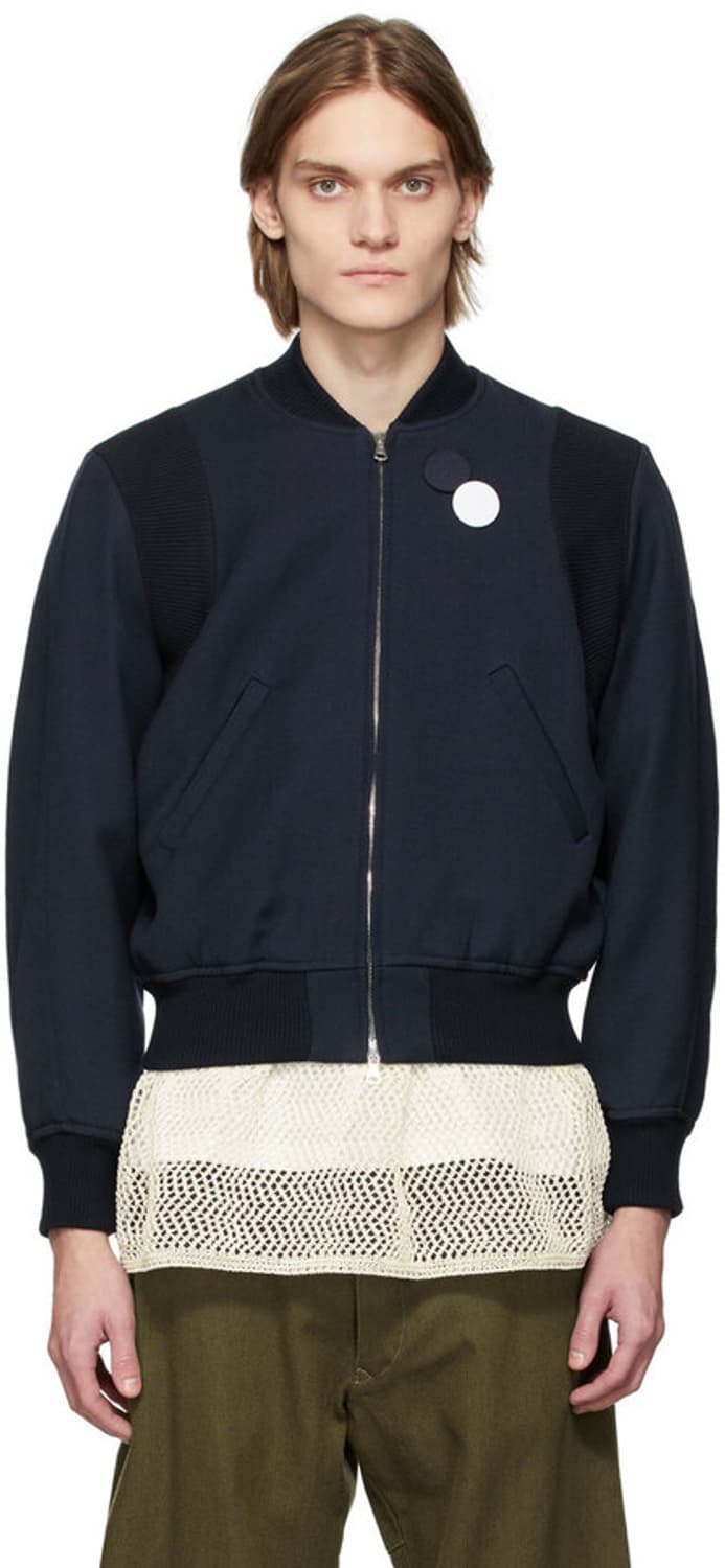 [토일착용] 스테판쿡 네이비 바시티 자켓 상품이미지2