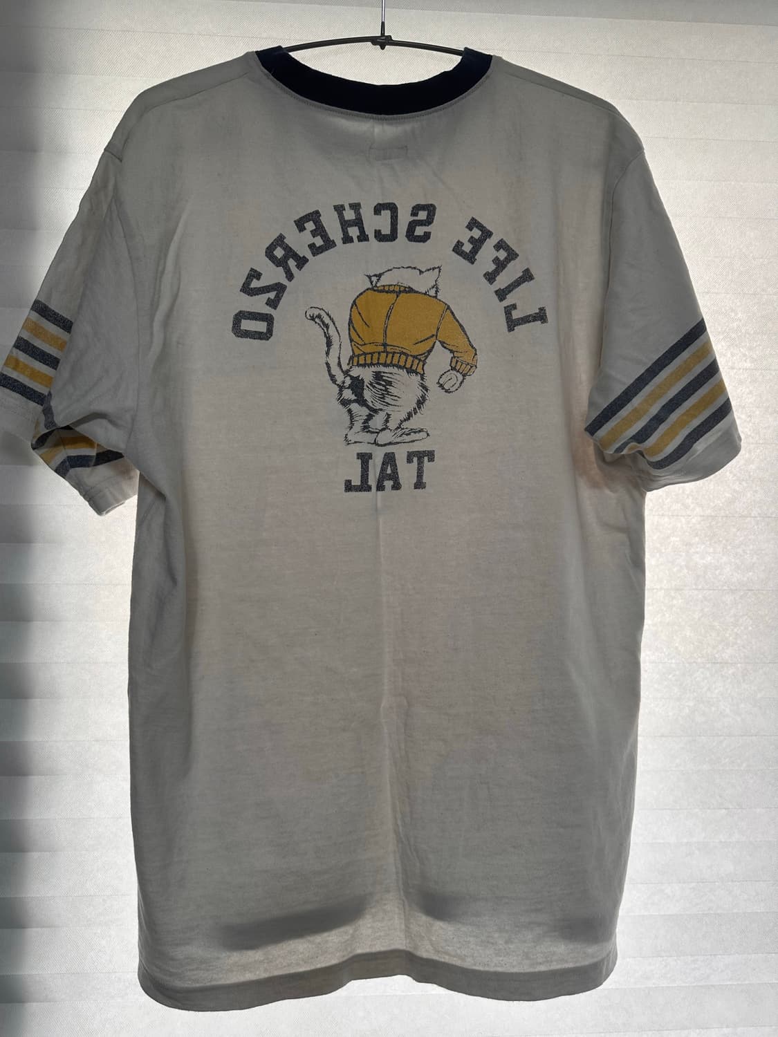 캐피탈 20 텐지쿠 링거 티셔츠 컬리지 캣 피탈 Pt 라이트 그레이 상품이미지2