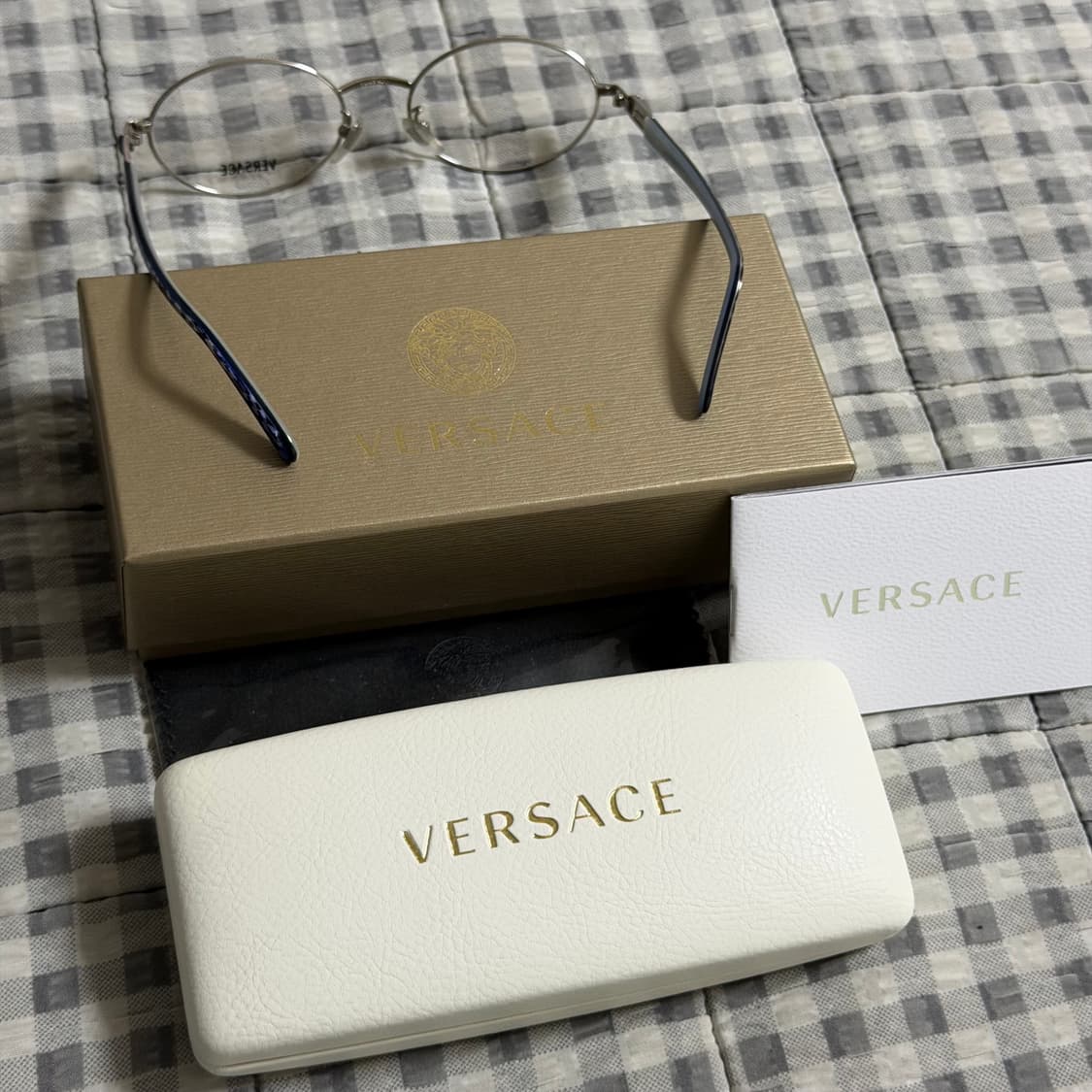 (OS) Versace 베르사체 아이스아웃 라운드 안경 은장 상품이미지7