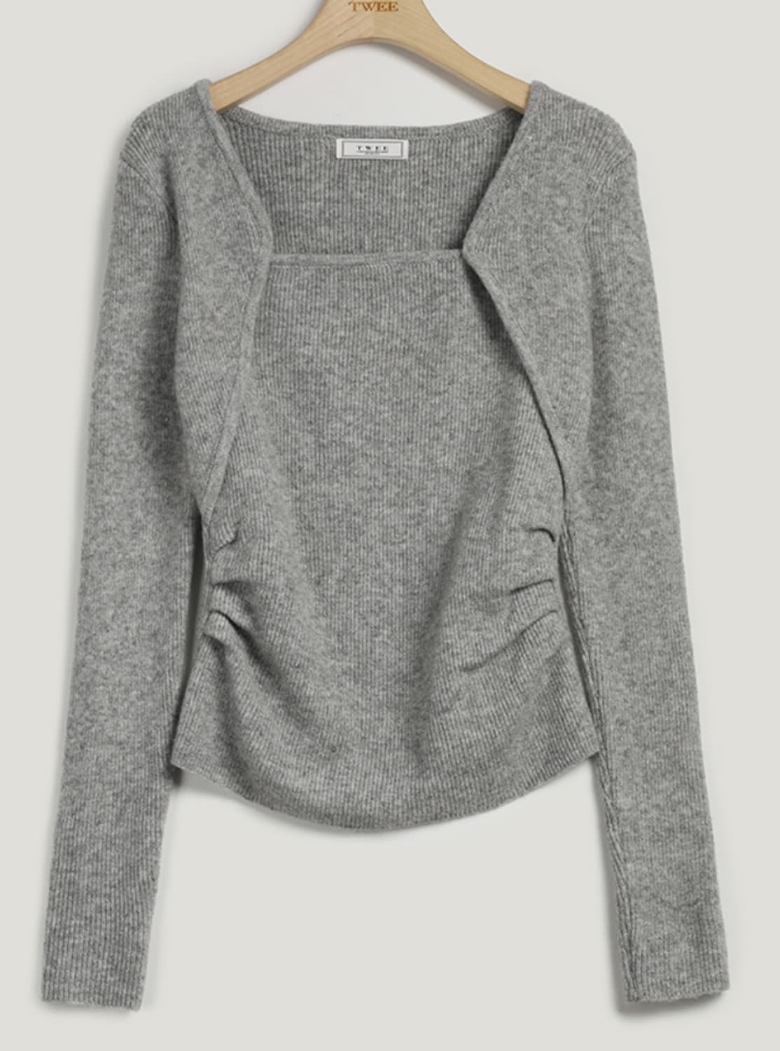 트위 케티아 셔링 볼레로 니트 상품이미지2