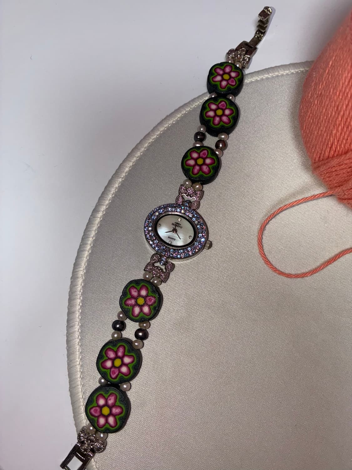 빈티지 큐빅 장식 시계 상품이미지3