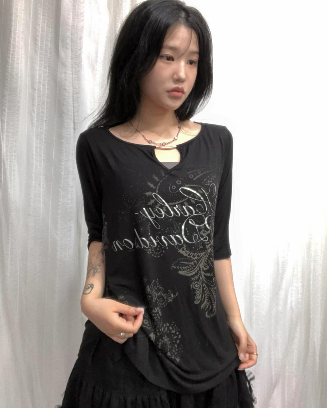 할리데이비슨 오리엔탈 레터링 탑 상품이미지2