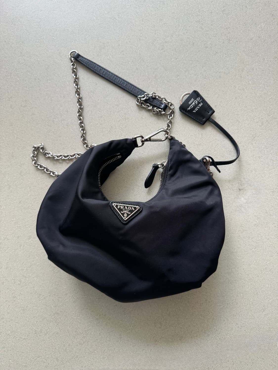 PRADA 리에디션 2006 나일론 체인 호보백 상품이미지2
