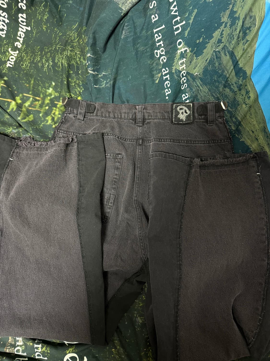 폴리테루 행크 사이드 리빌드 데님 팬츠 블랙 퍼플(2) 상품이미지4