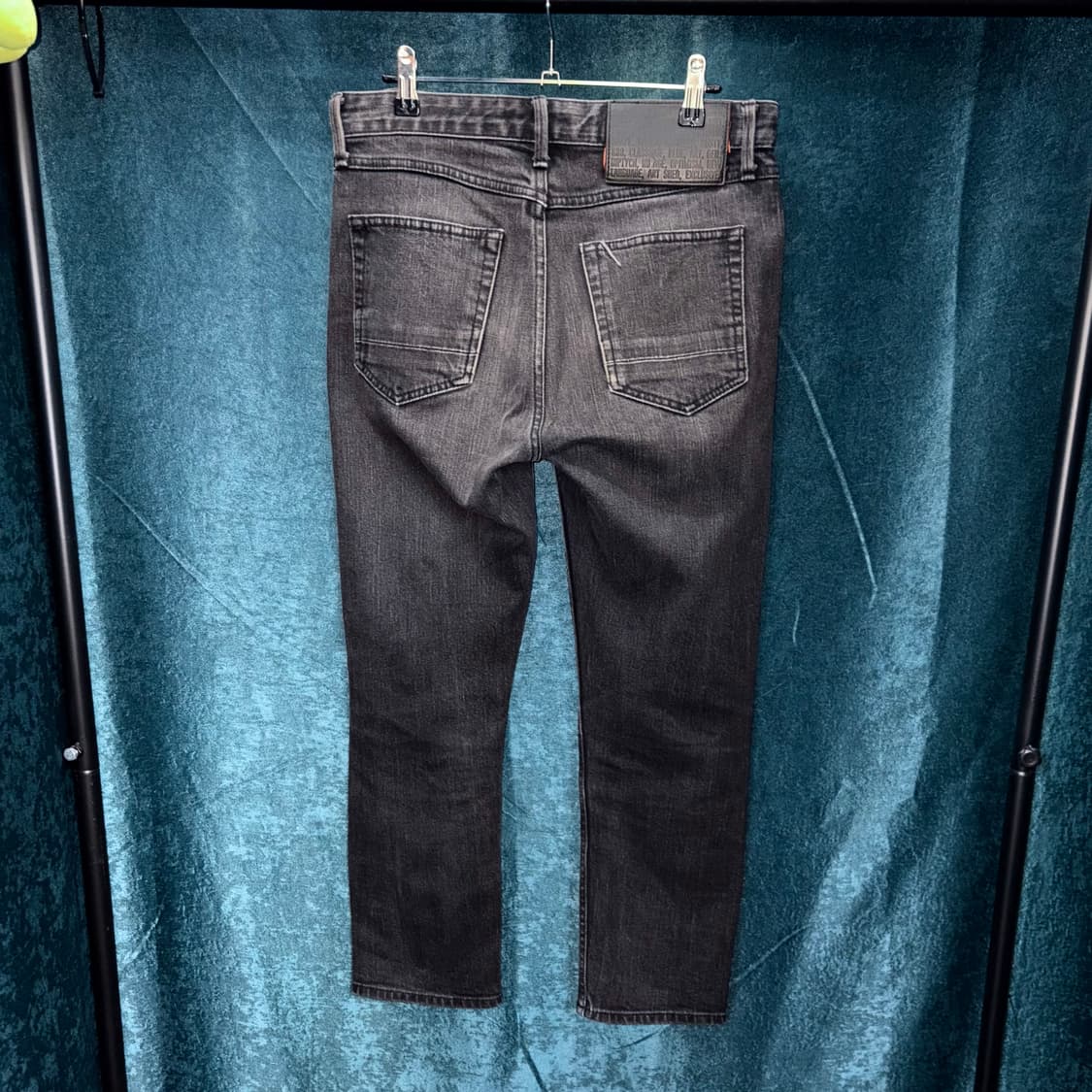 (30) 플랙X 10주년 프리미엄 크롭 블랙 데님 팬츠 상품이미지3