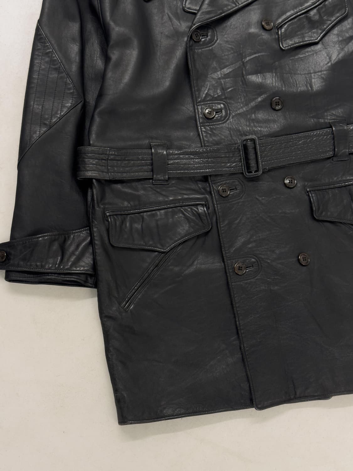 빈티지 레더 코트 상품이미지3