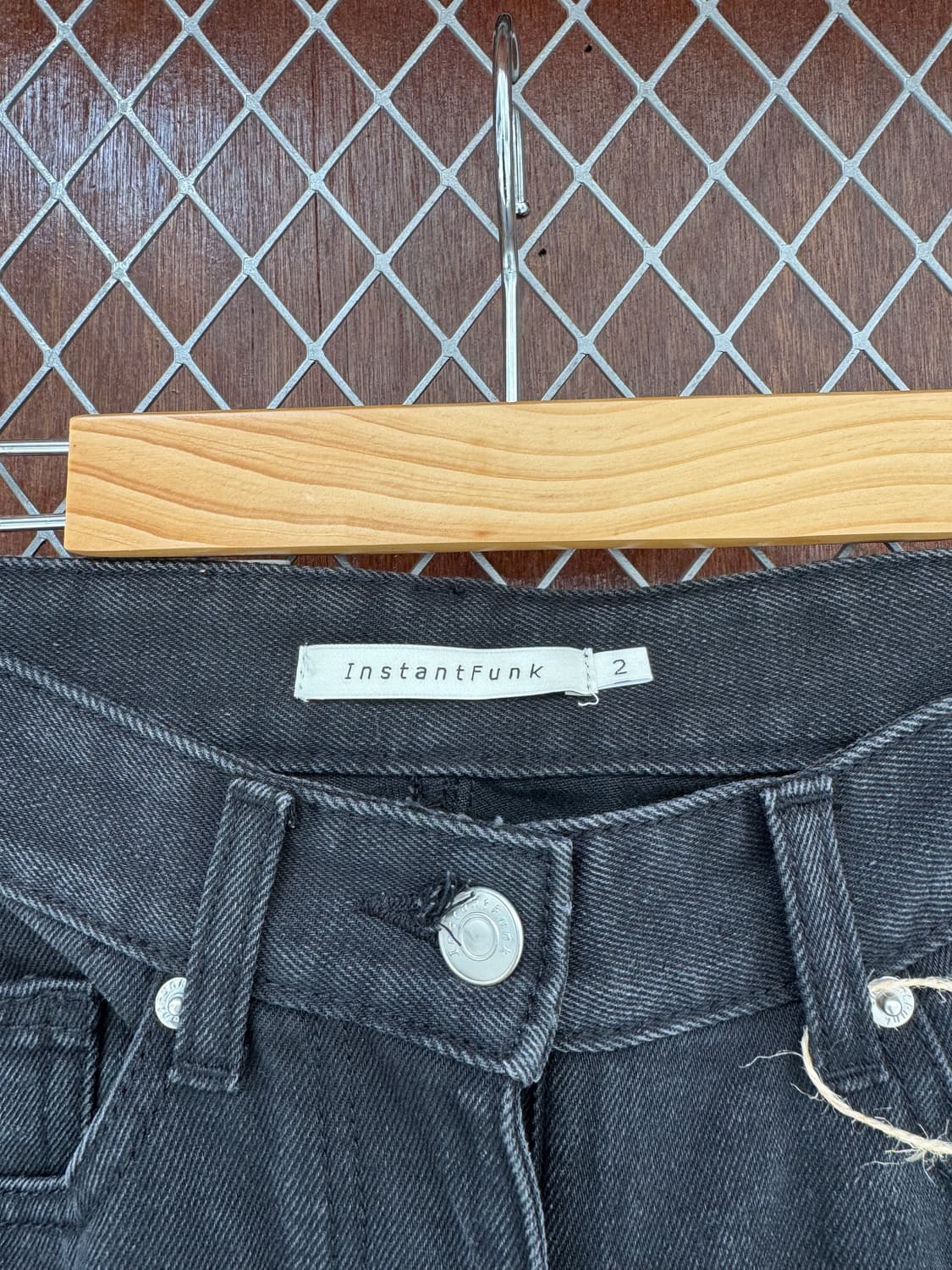 인스턴트펑크 흑청 라인 세미 부츠컷 데님 팬츠 2 상품이미지2