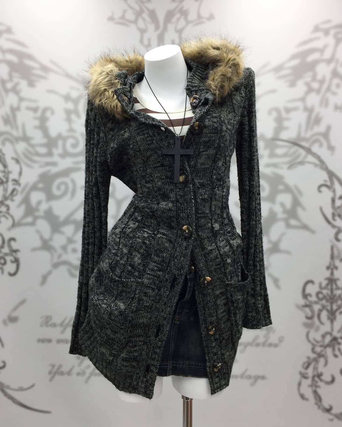 00's archive wolf-jaw knit cardigan 상품이미지1