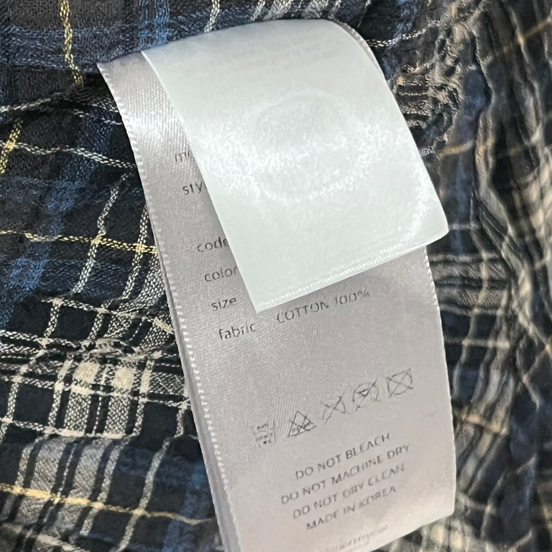 1 언더마이카 블루 체크셔츠 상품이미지5