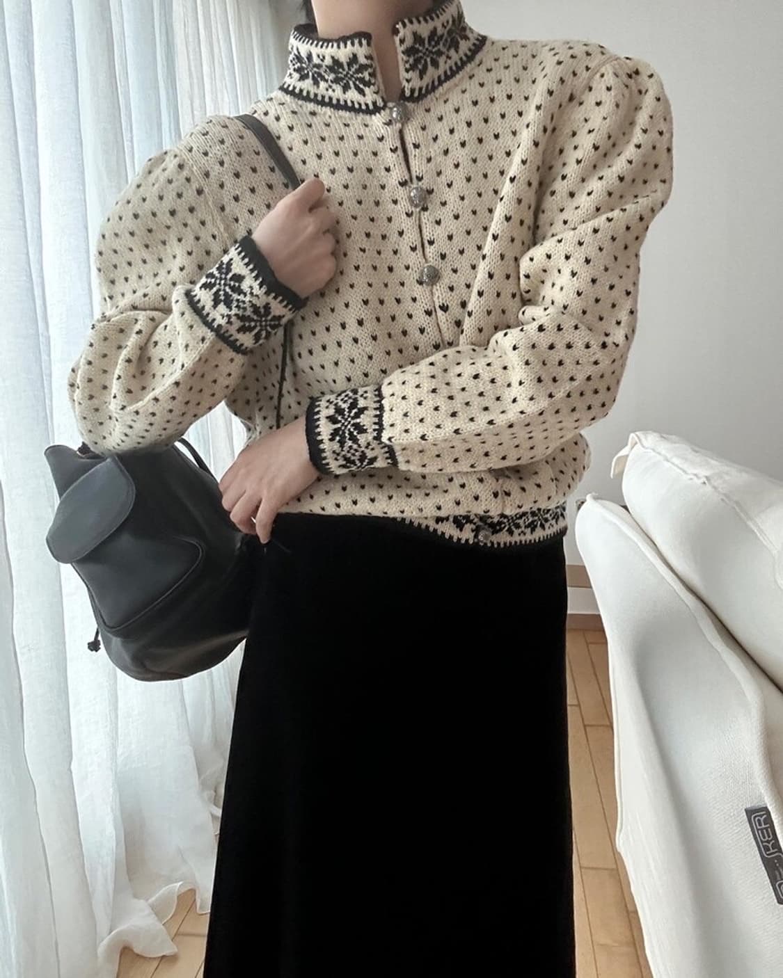 빈티지 ) 핸드메이드 노르딕 가디건 상품이미지3