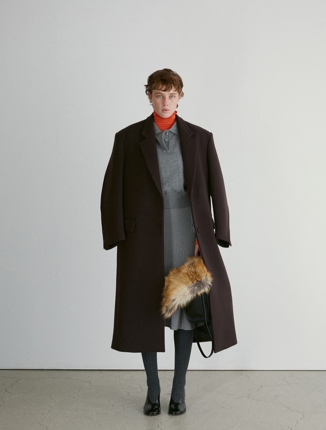 렉토 (RECTO) 싱글 테일러드 코트 브라운 상품이미지6