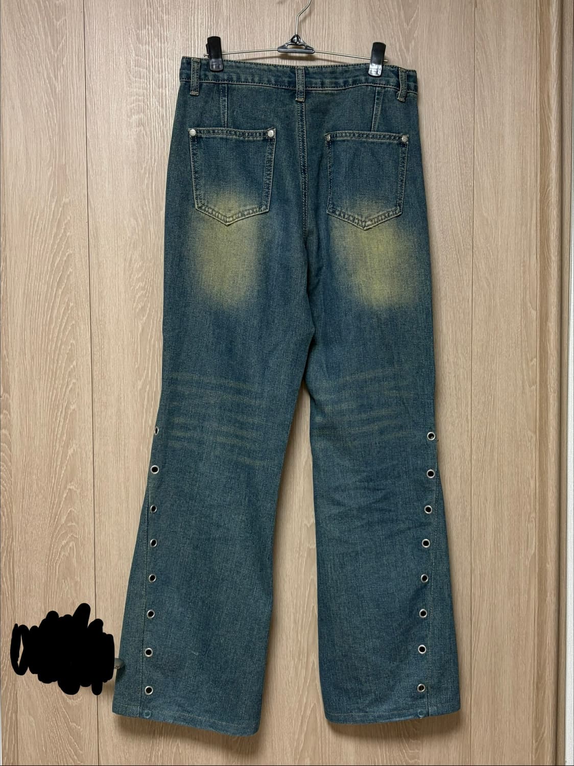 낫포너드 빈티지 데님 여성 부츠컷 청바지 딥블루 상품이미지2