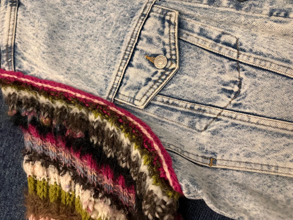 Big john 빈티지 니트슬리브 데님 재킷 상품이미지6