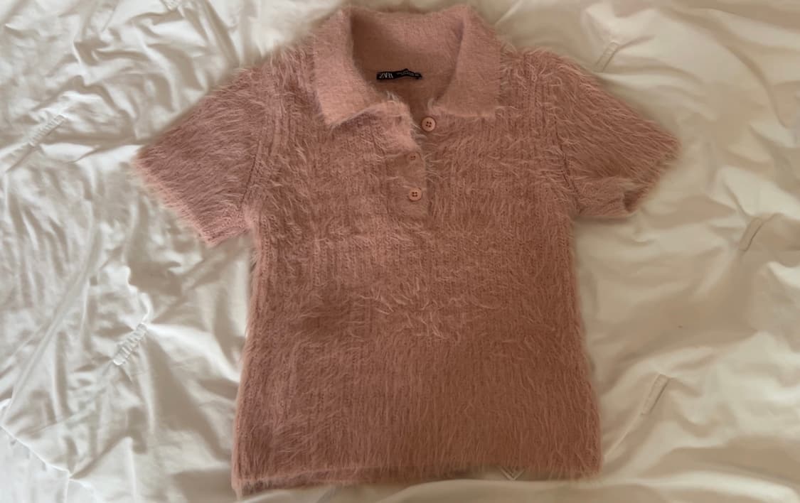 Zara 자라 플러피 반팔 니트 상품이미지1