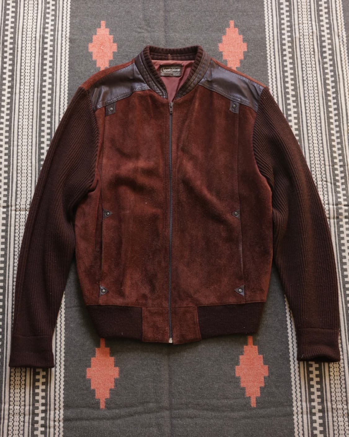 Sears 시어스 70s~80s 니트/스웨이드 봄버 자켓 상품이미지1
