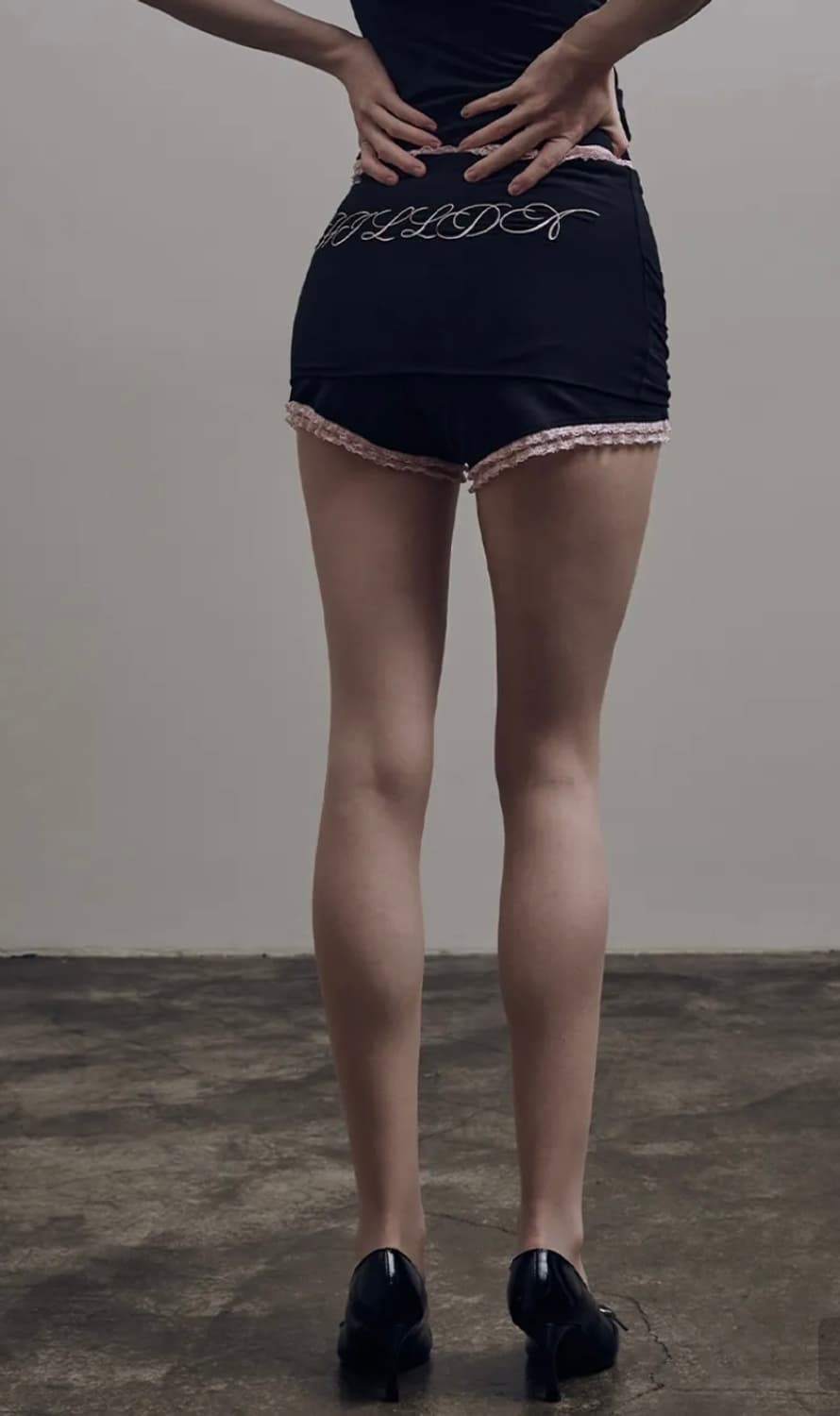 힐다 레이스 핀턱 미니쇼츠 S 갸루 y2k 스커트  상품이미지3