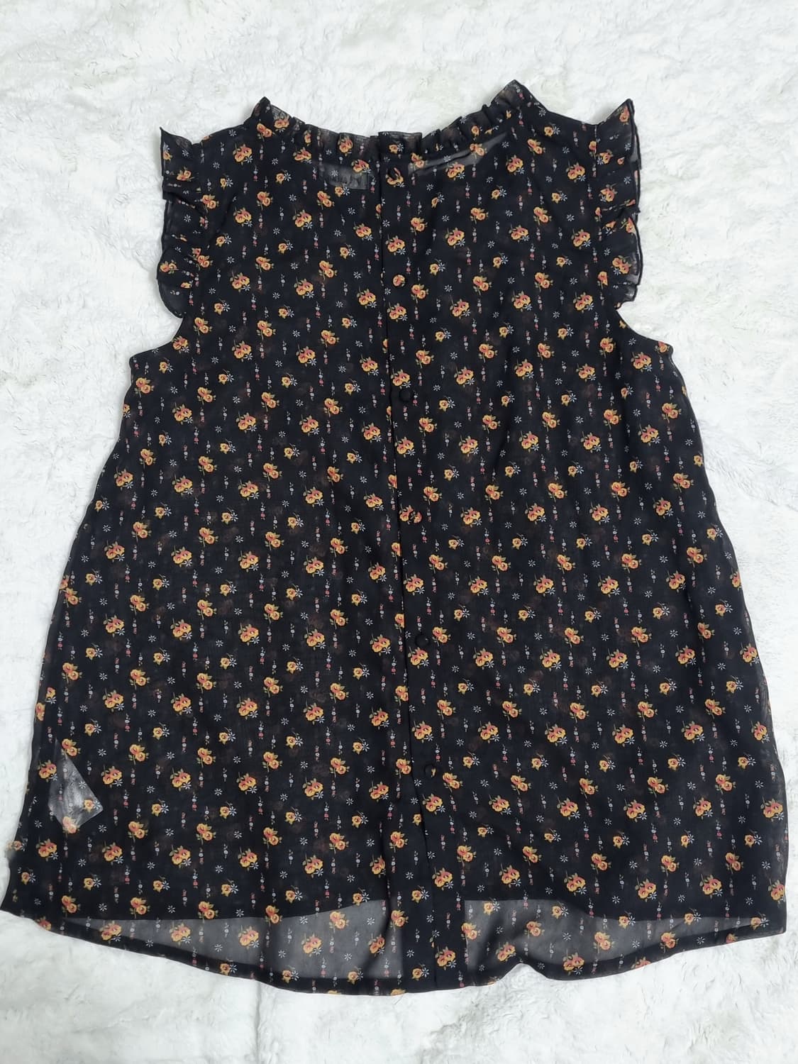 일본 빈티지 일브엑시즈팜 axes femme 플로럴 쉬폰 블라우스 상품이미지9