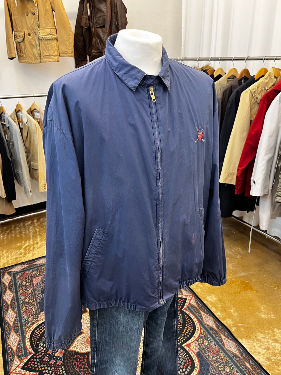 90's 폴로 랄프 로렌 라이트 스윙탑 블루종 자켓 상품이미지1