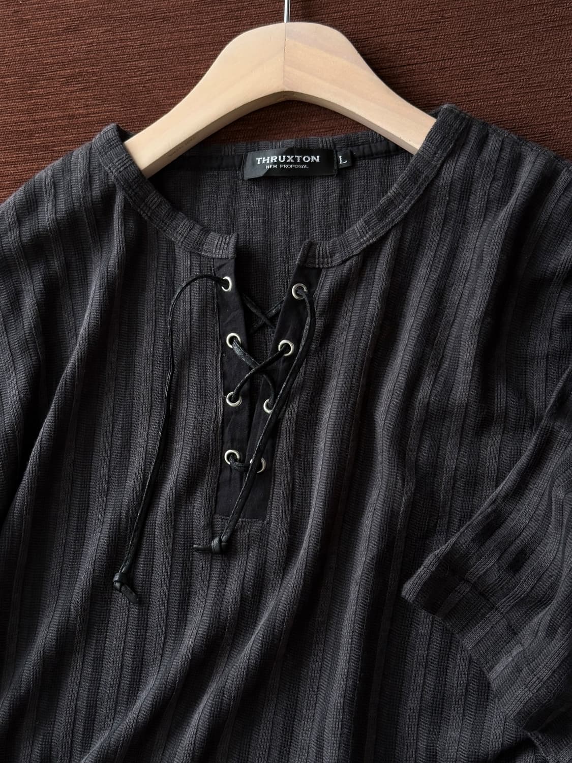 String design neck H/S knit top 상품이미지2