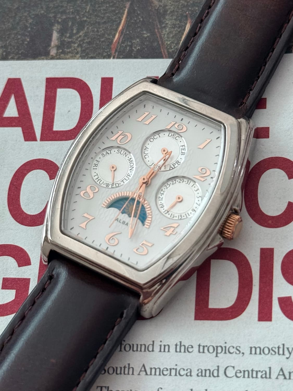 Seiko ALBA 쿼츠 Moonphase Multi-Calender 2 상품이미지3
