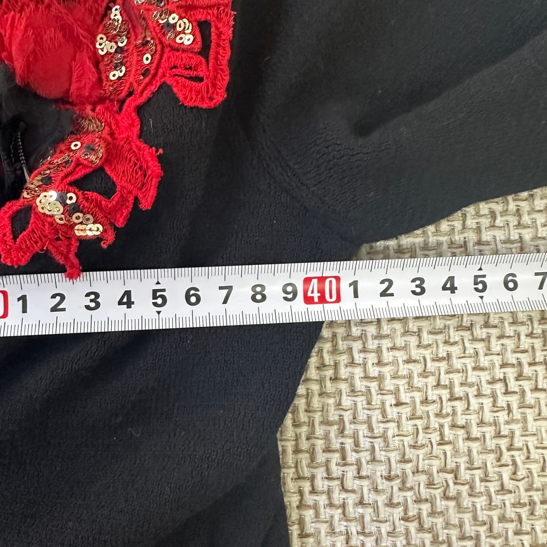 90 빈티지 레드컬러 프릴 가디건 0410D 상품이미지5