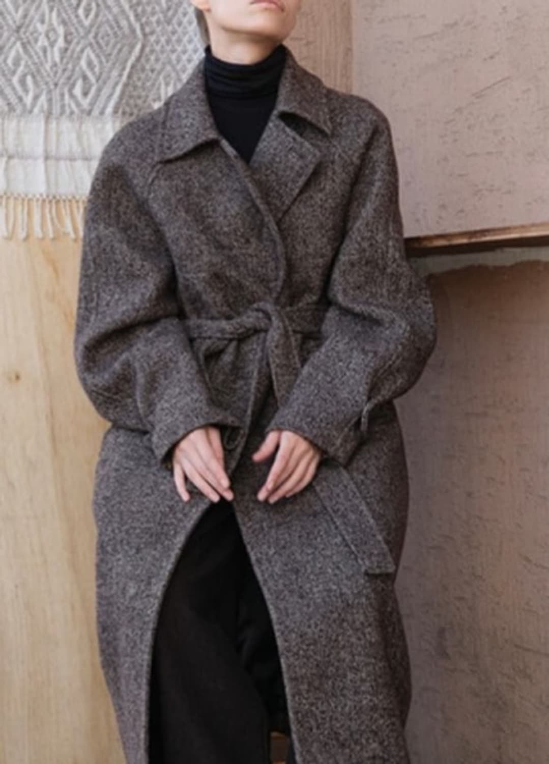 포저 헤링본 롱코트 상품이미지1