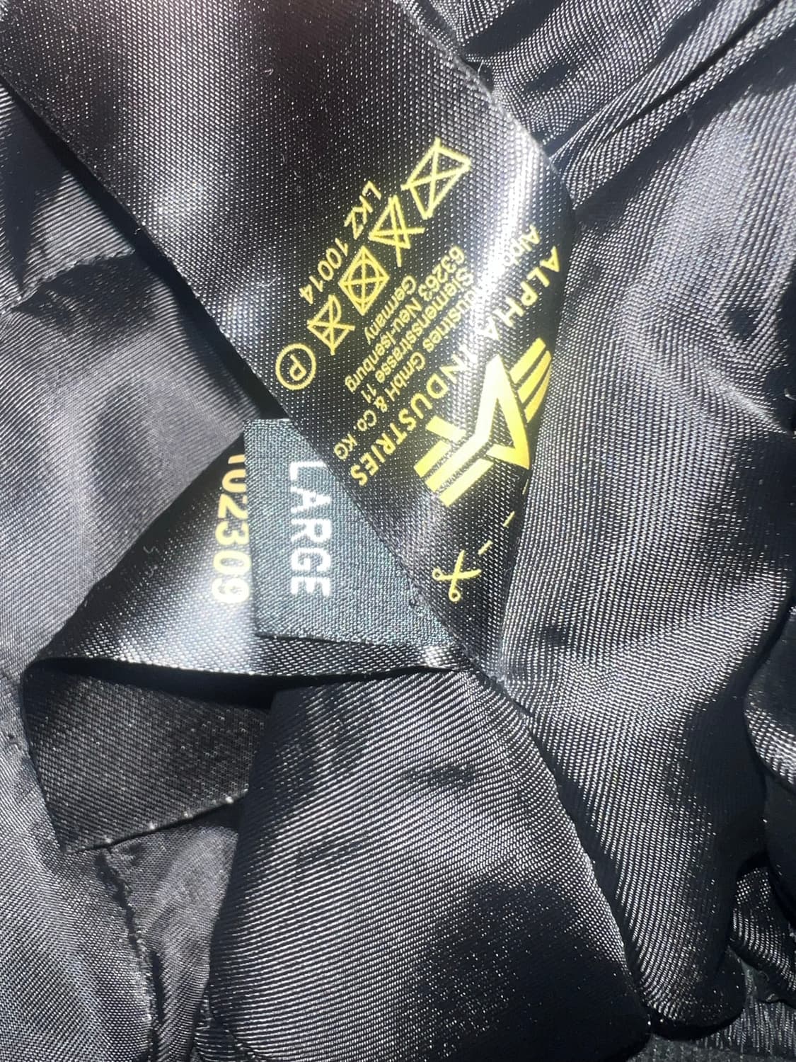 알파인더스트리 MA-1 ALYX 콜라보 블랙 L 상품이미지7