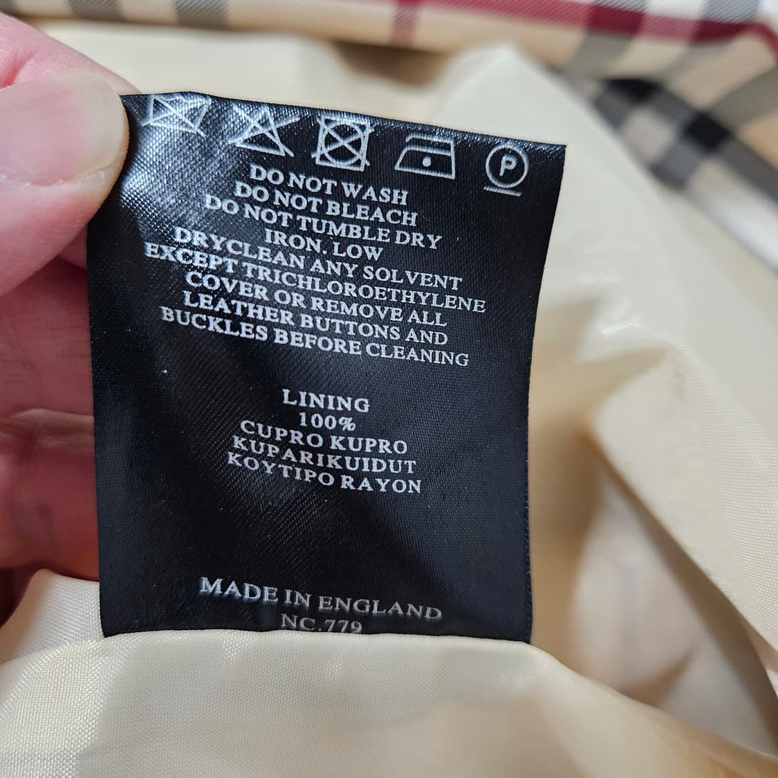 버버리 빈티지 체크 프린트 트렌치코트[S~M] 상품이미지7