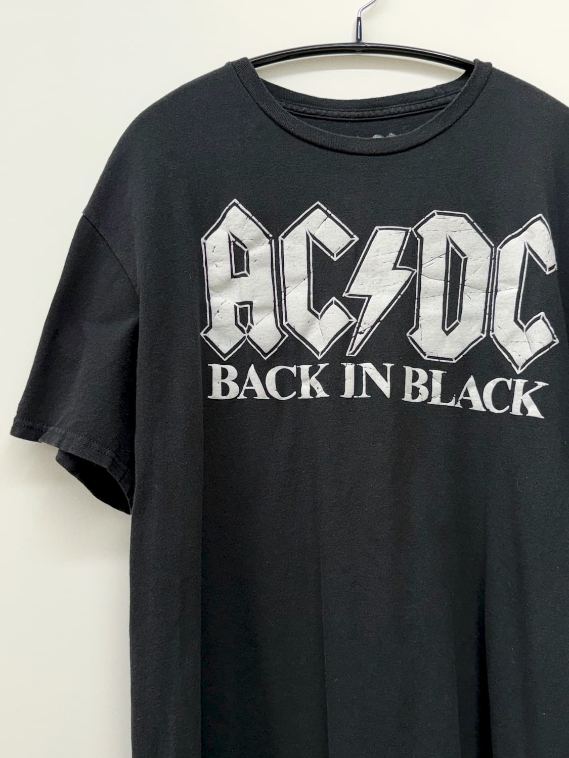 AC/DC 락밴드 백 인더 블랙 프린팅 티셔츠 빈티지 상품이미지3