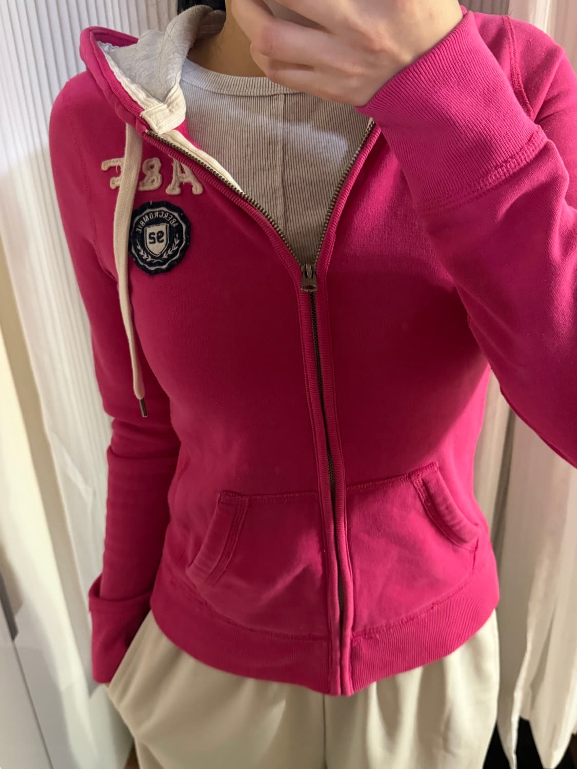 아베크롬비 핑크 후드집업 s 상품이미지1