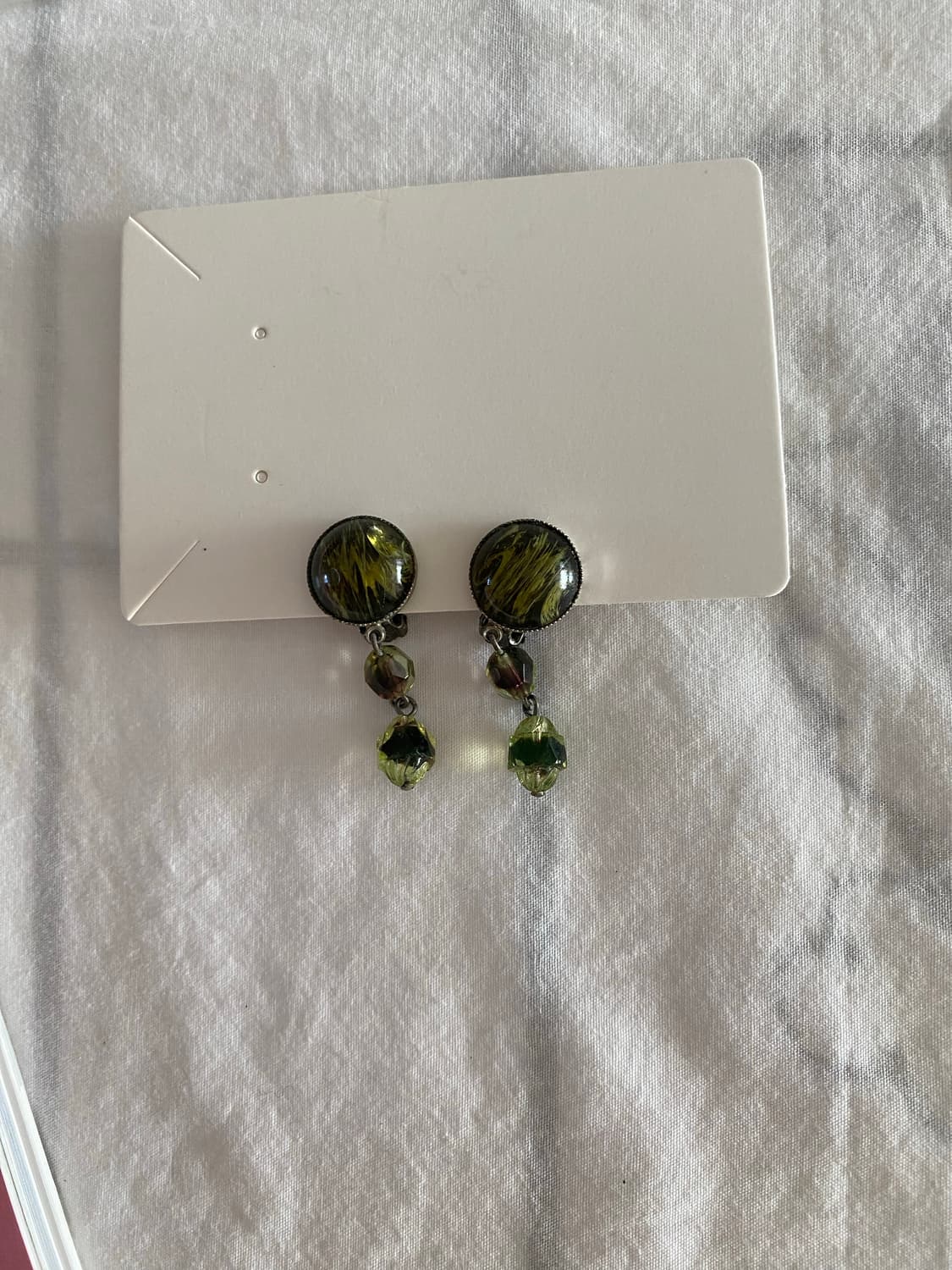 귀찌 빈티지 그린톤 드롭 귀걸이 상품이미지5