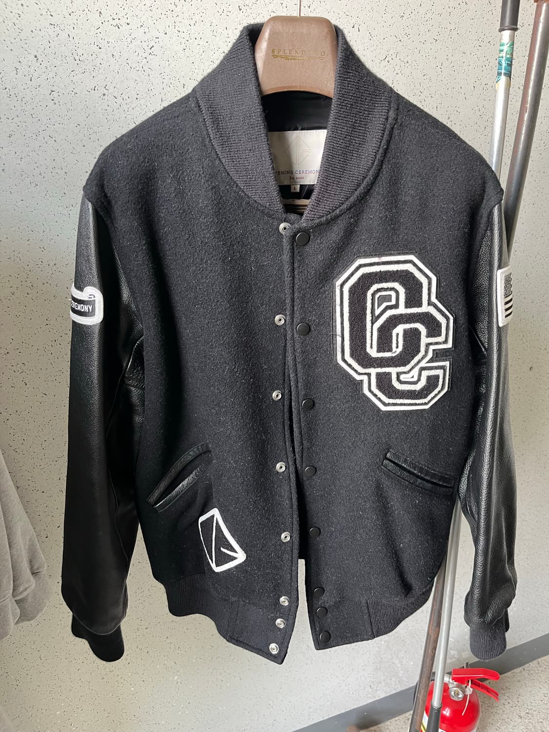 오프닝 세레모니 기죽 바시티 자켓 상품이미지1