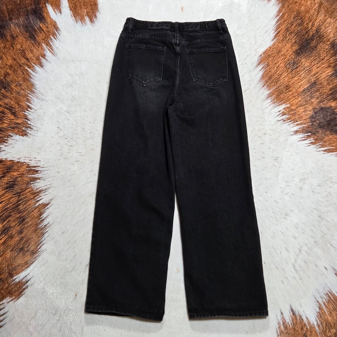 빈티지 흑청 와이드 데님팬츠 상품이미지4