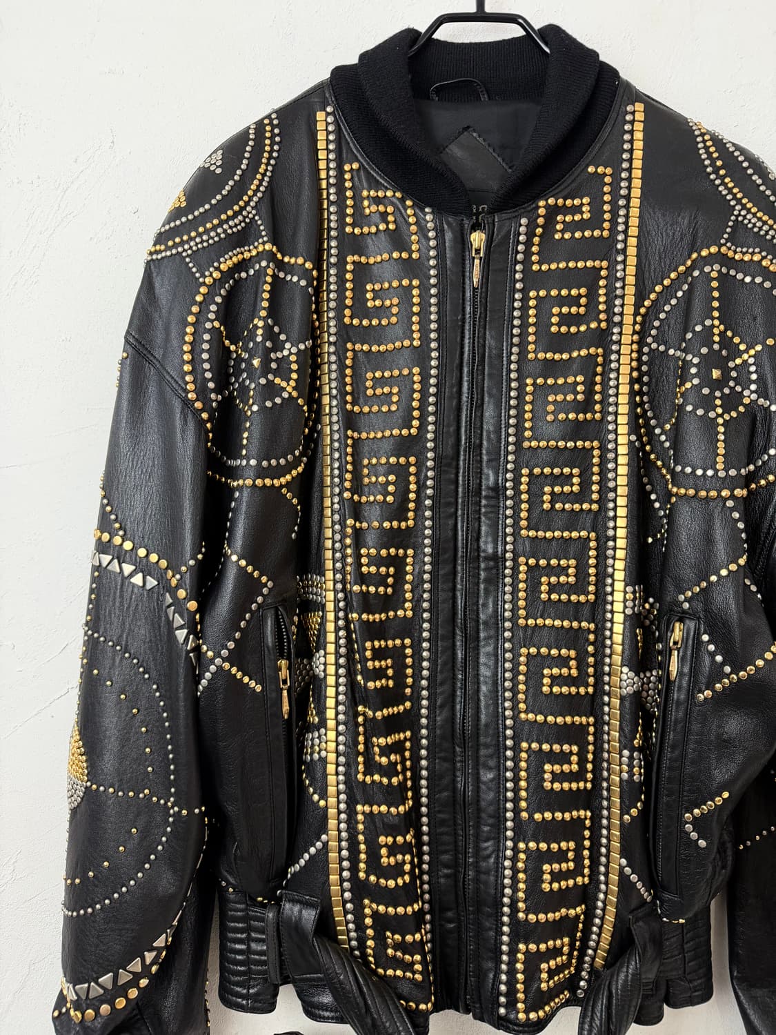 90s gacca 스터디드 레더 봄버 상품이미지2