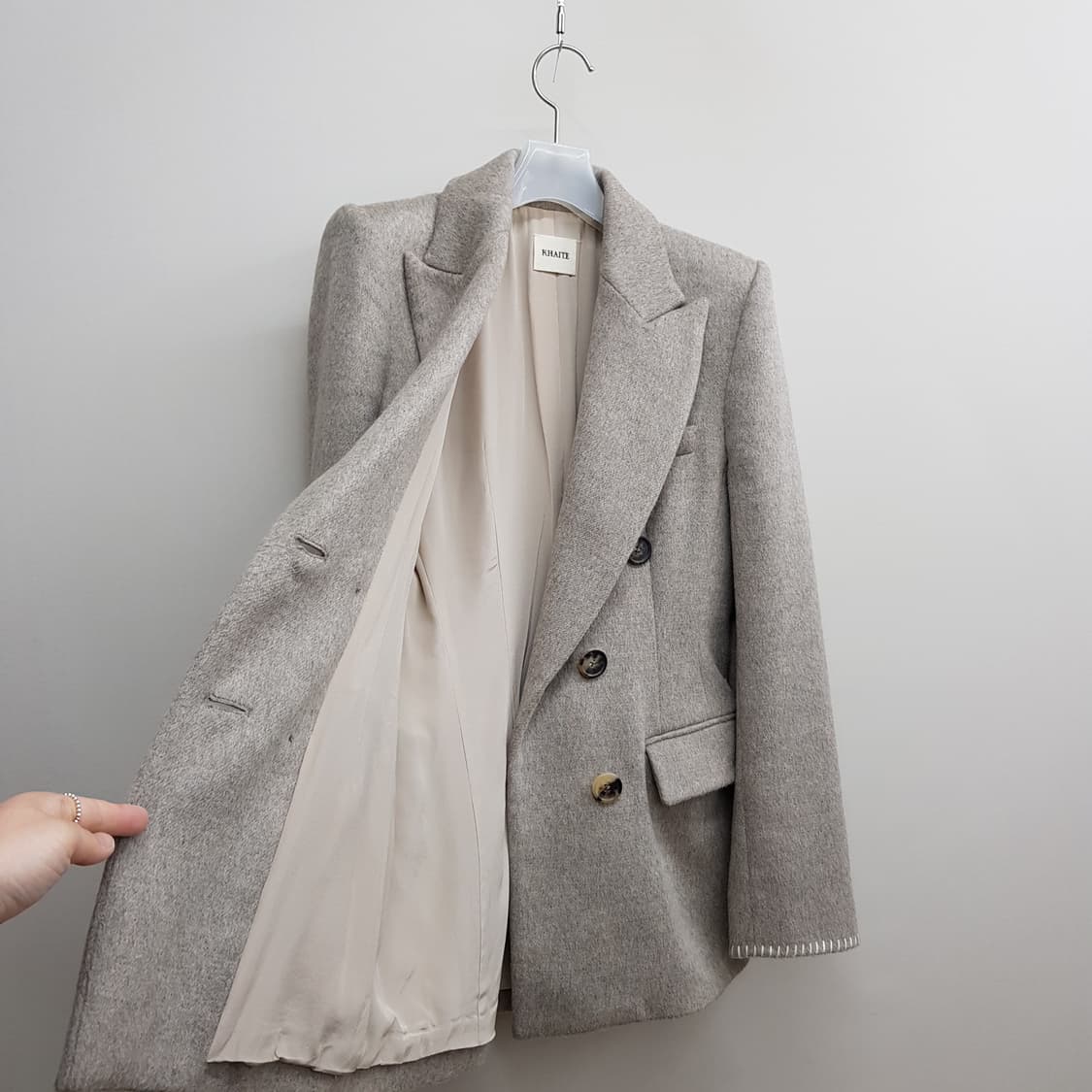 KHAITE 케이트 알파카  버진울 블렌드 더블 브레스티드 자켓 6사이즈 상품이미지3