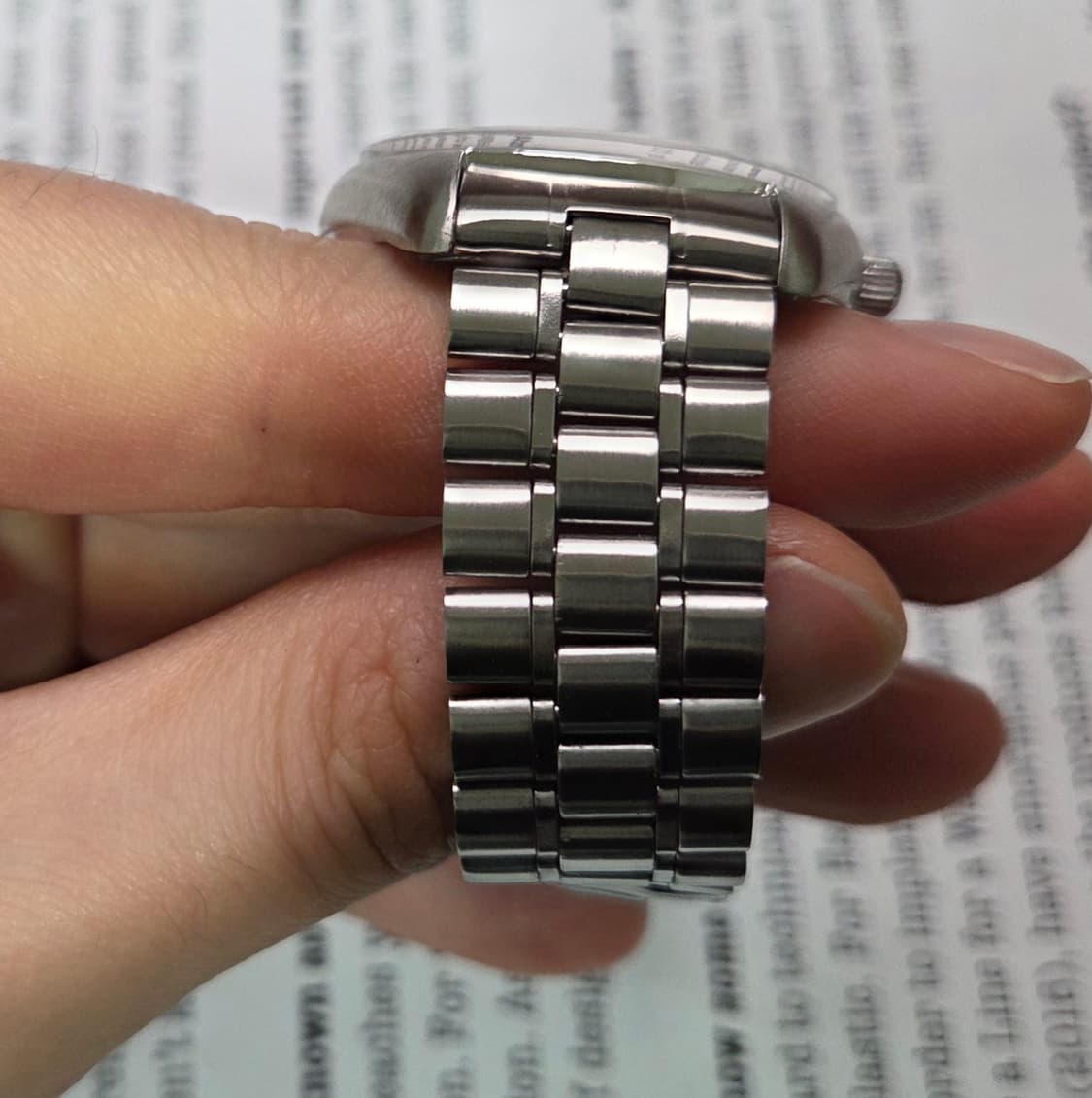 레어] 빈티지 오메가 씨마스터 실버 파티나 다이얼 브레이슬릿 ver. 상품이미지8