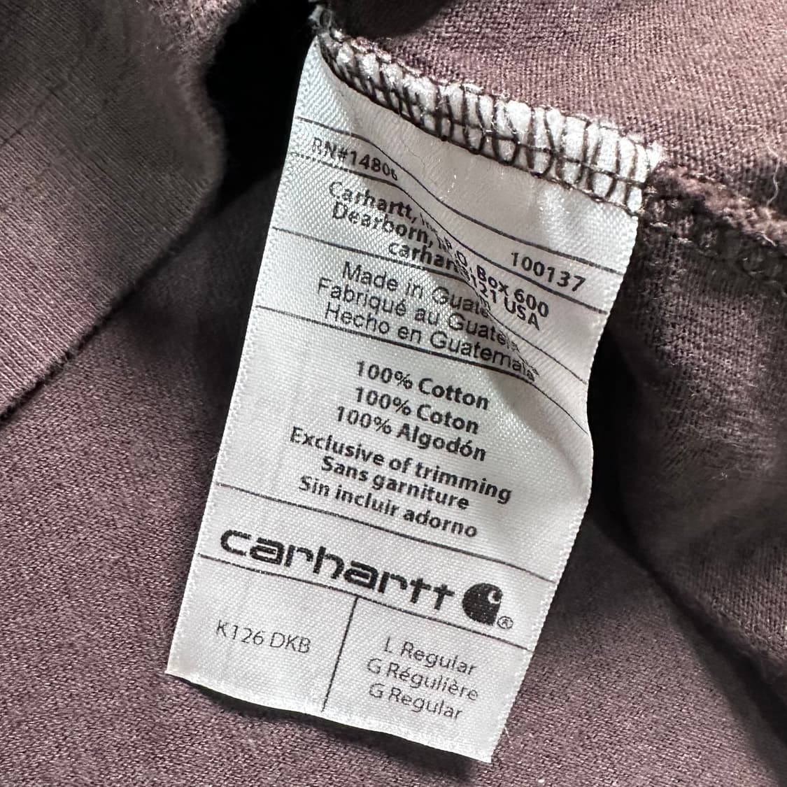 칼하트 브라운 롱 슬리브   상품이미지6