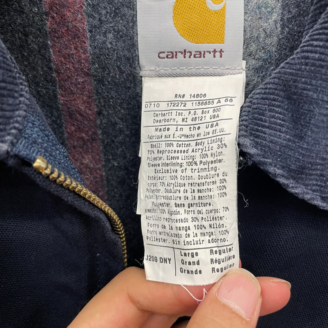 00s 칼하트 J209 Made in USA 코듀넥 디트로이트 자켓 상품이미지8