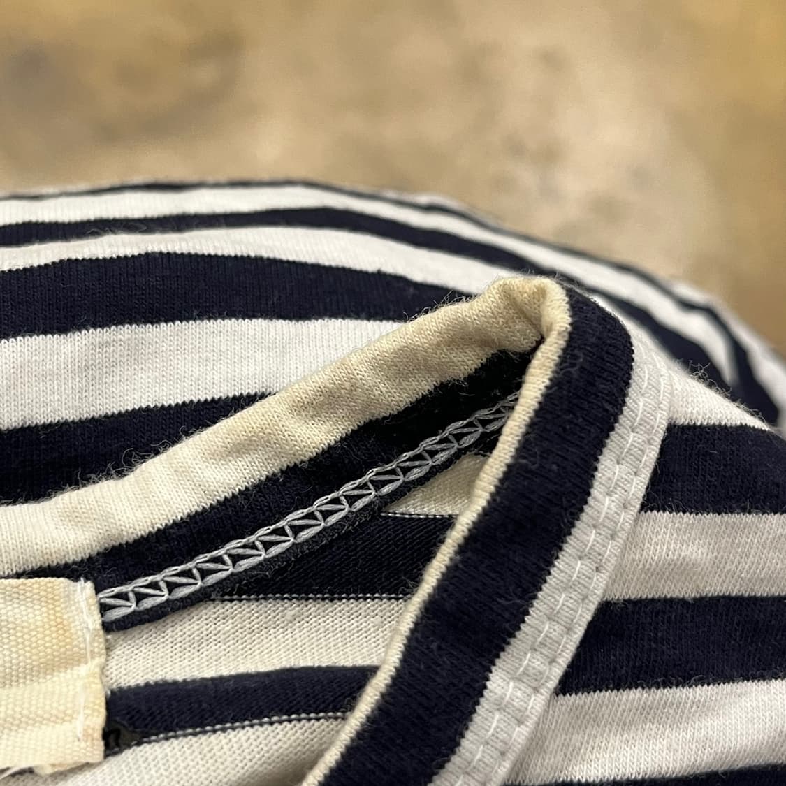 꼼데가르송 블랙 화이트 단가라 스트라이프 롱슬리브 상품이미지8