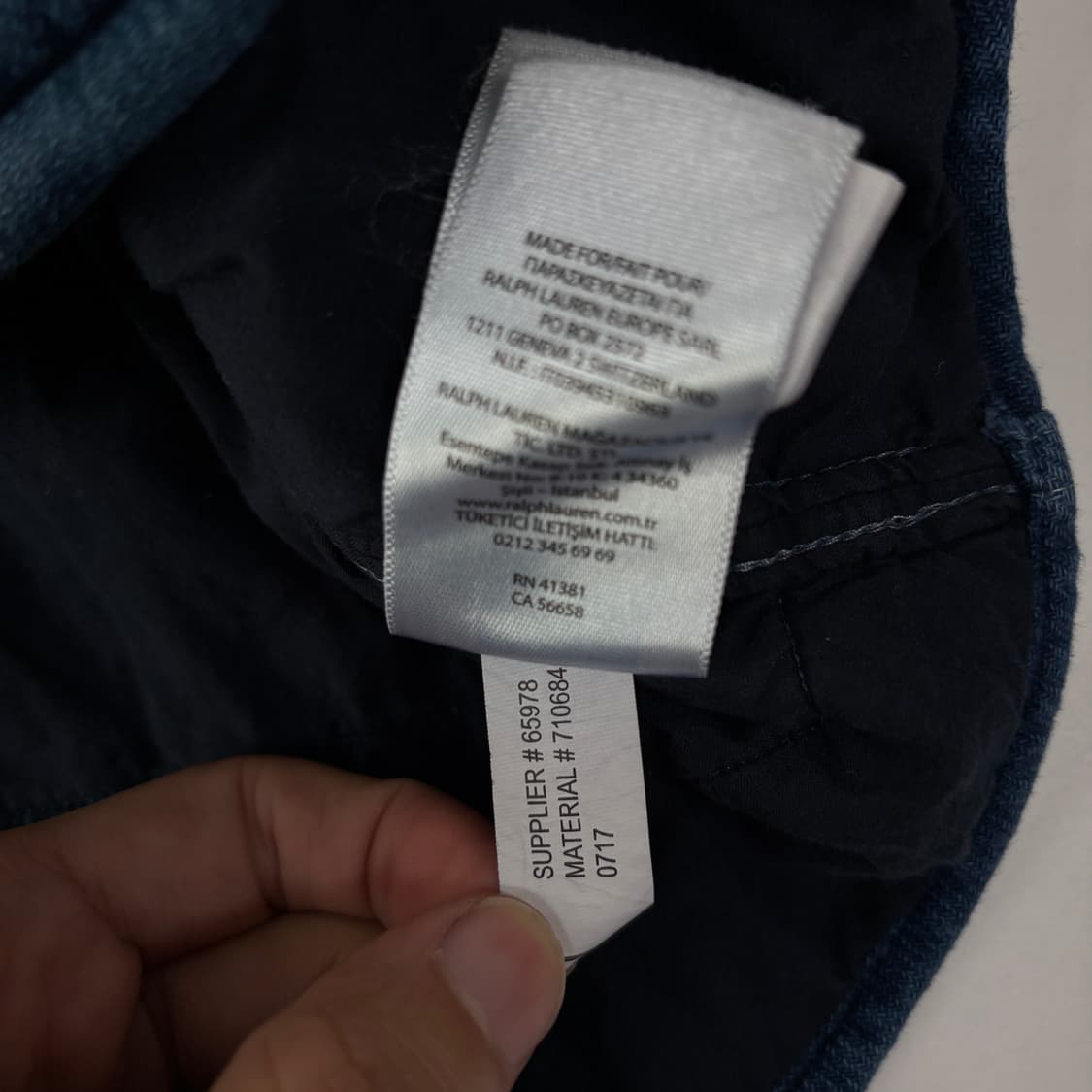 폴로 인디고 패치워크 셔츠 자켓 상품이미지7