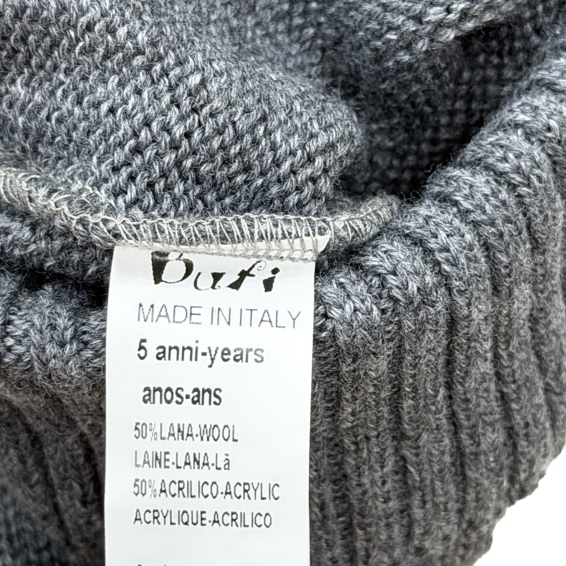 BUFI 이태리 머플러 비니 세트 그레이 상품이미지4