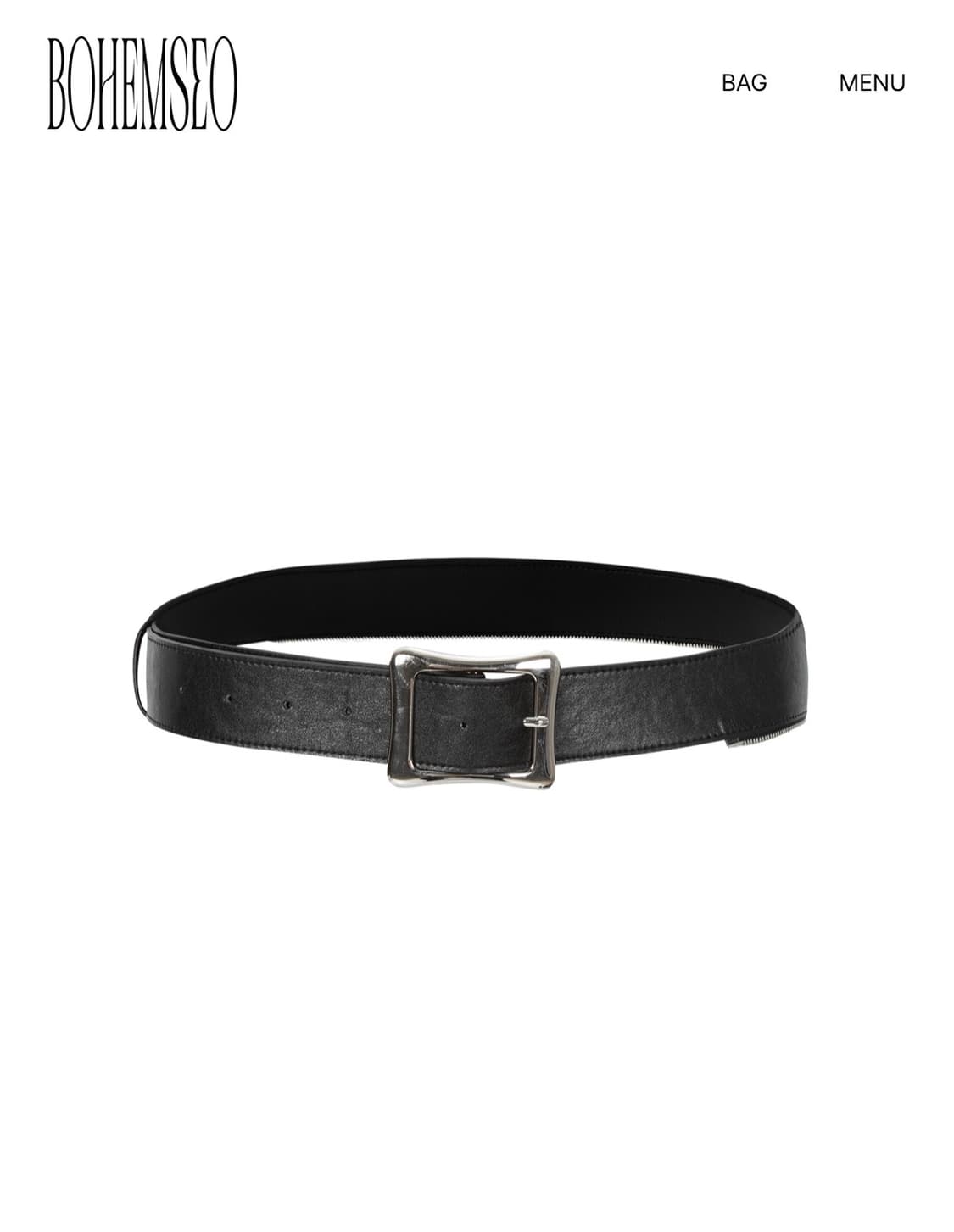 보헤미안서울 듀얼 레이어드 벨트 블랙 상품이미지4