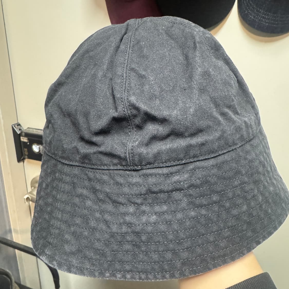 3) 키지마타카유키 파라핀 덕 세일러 버킷햇 블랙 상품이미지2