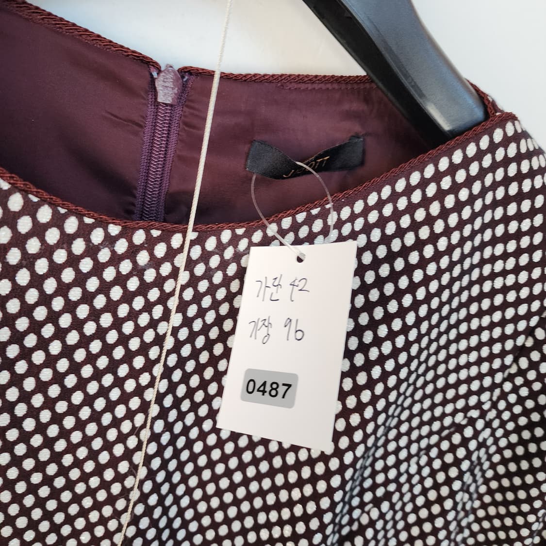 지고트 도트 패턴 긴팔 원피스 상품이미지9