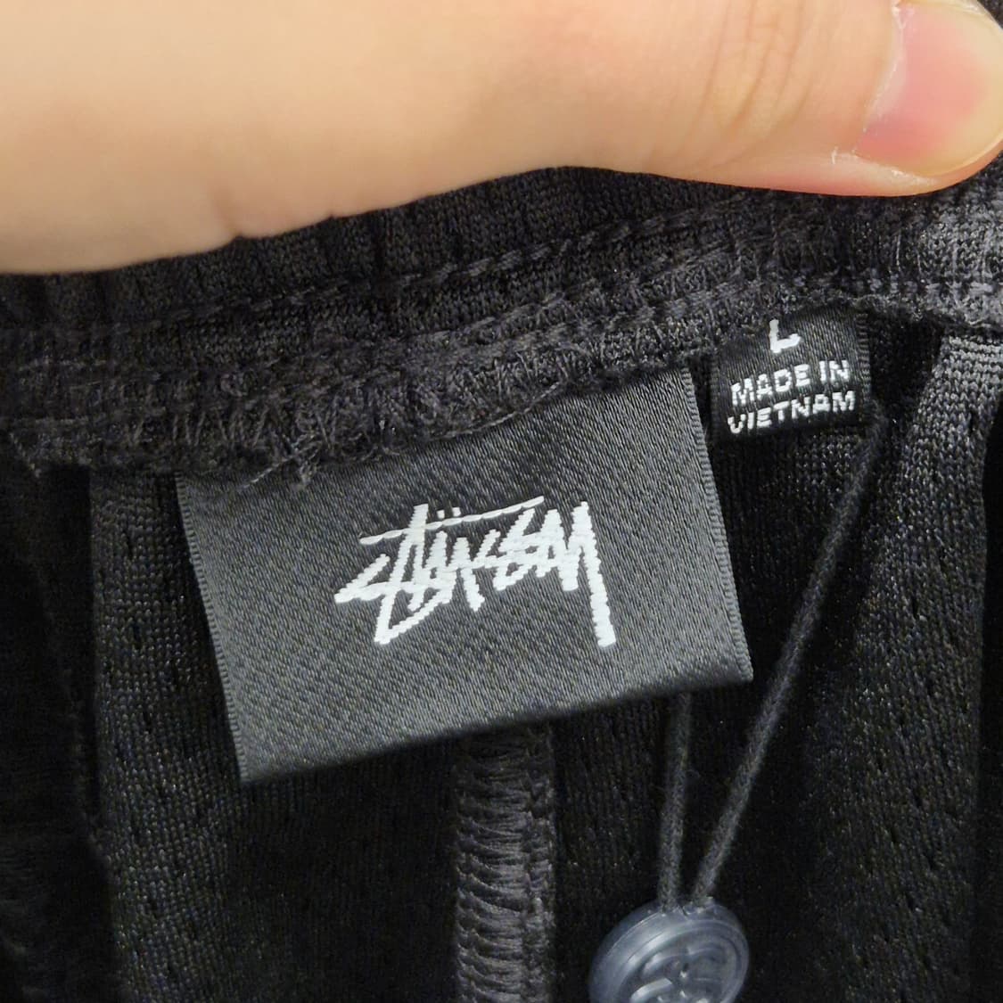 스투시 매쉬 쇼츠 빅 베이직 블랙 L 상품이미지4