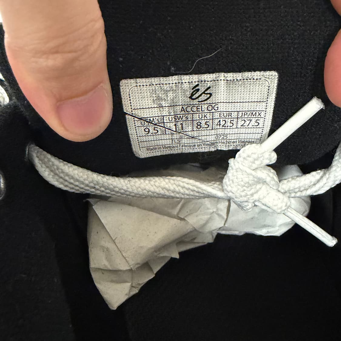 Es 이에스 Accel og 악셀 스케이트 보드화 블랙 커스텀 275 상품이미지8