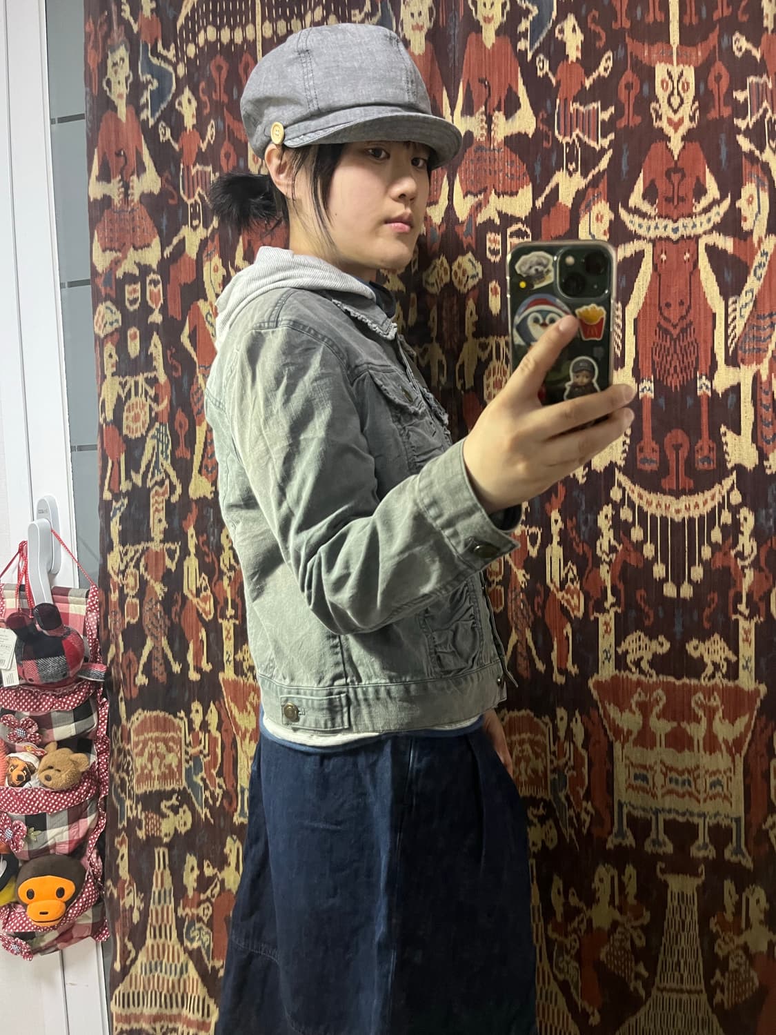 흑청 워싱 프릴 자켓 상품이미지1