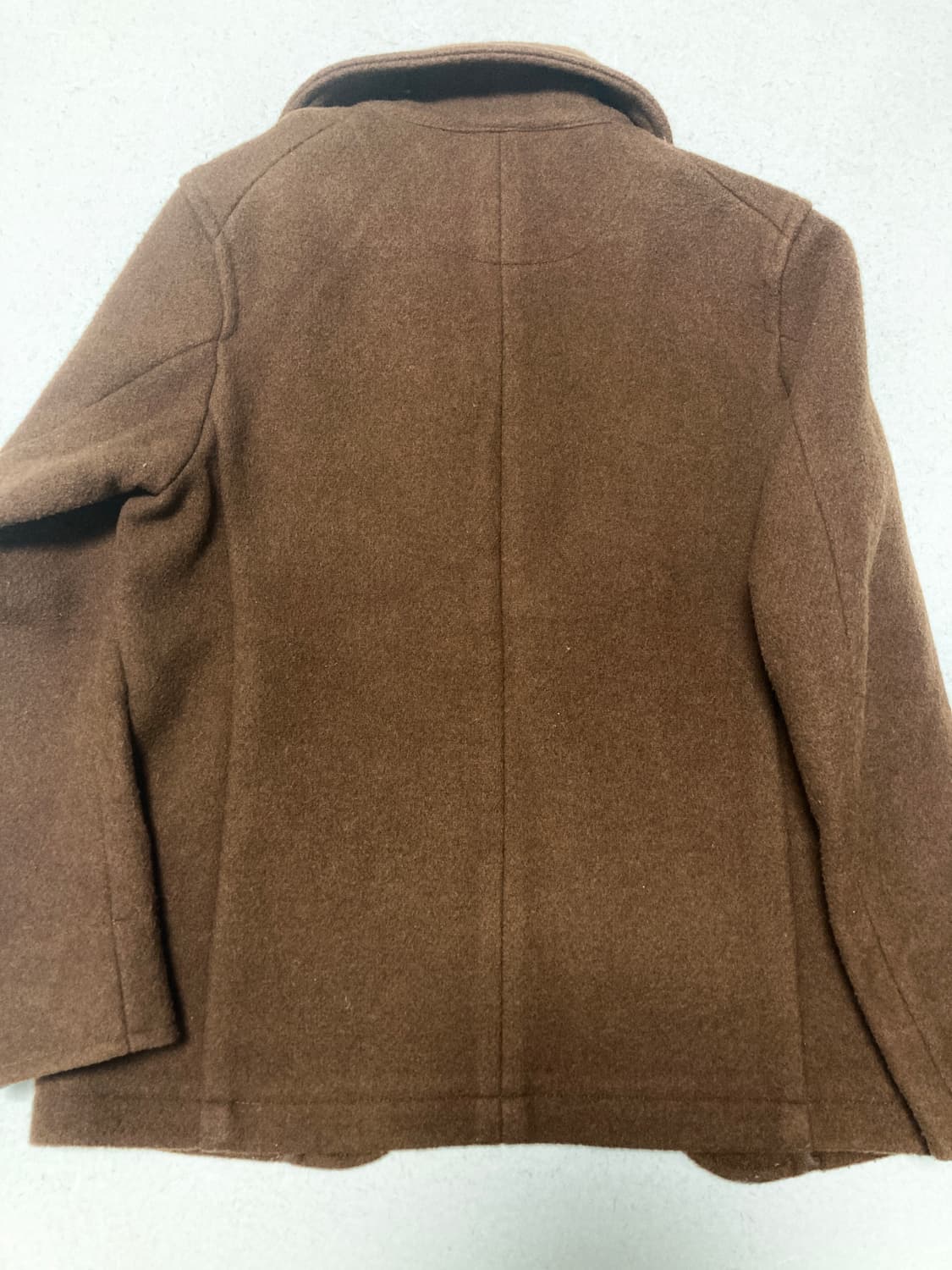 단톤 울 파일 라운드 카라 숏 코트 38 상품이미지3